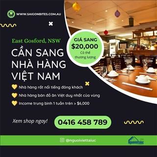 Cần sang gấp nhà hàng Vietnamese tại East Gosford