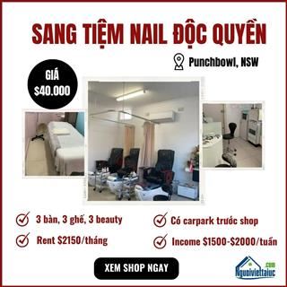 Sang lại tiệm nail độc quyền ngoài đường vùng Punchbowl, NSW
