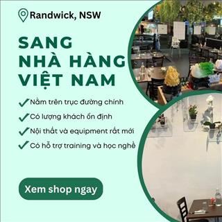Cần sang nhượng nhà hàng Việt tại Randwick, NSW