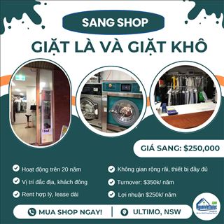Sang shop giặt là và giặt khô lợi nhuận trên 250k ở Ultimo, NSW